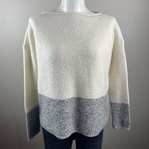 Vince Colorblock Size Small Preppy Classic Wool Cashmere Silk Blend Sweater